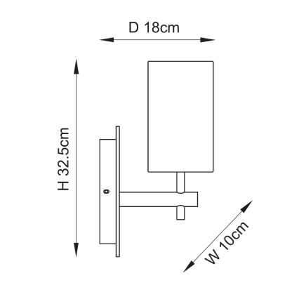 Endon 114201 - Zidna lampa 1xE14/7W/230V bež/zlatna