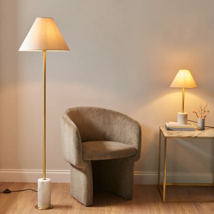 Endon 114209 - Podna lampa 1xE27/10W/230V bež/zlatna