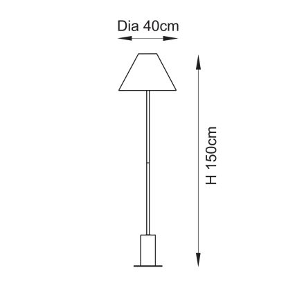 Endon 114209 - Podna lampa 1xE27/10W/230V bež/zlatna