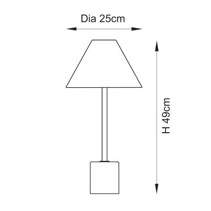 Endon 114211 - Stona lampa 1xE14/7W/230V bež/mesing