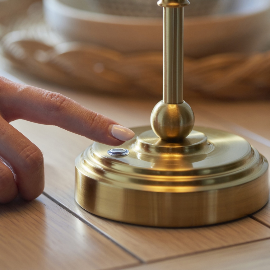 Endon 114796 - LED prigušiva punjiva stona lampa BURLEY LED/1,5W/5V 3600 mAh mesing/plava