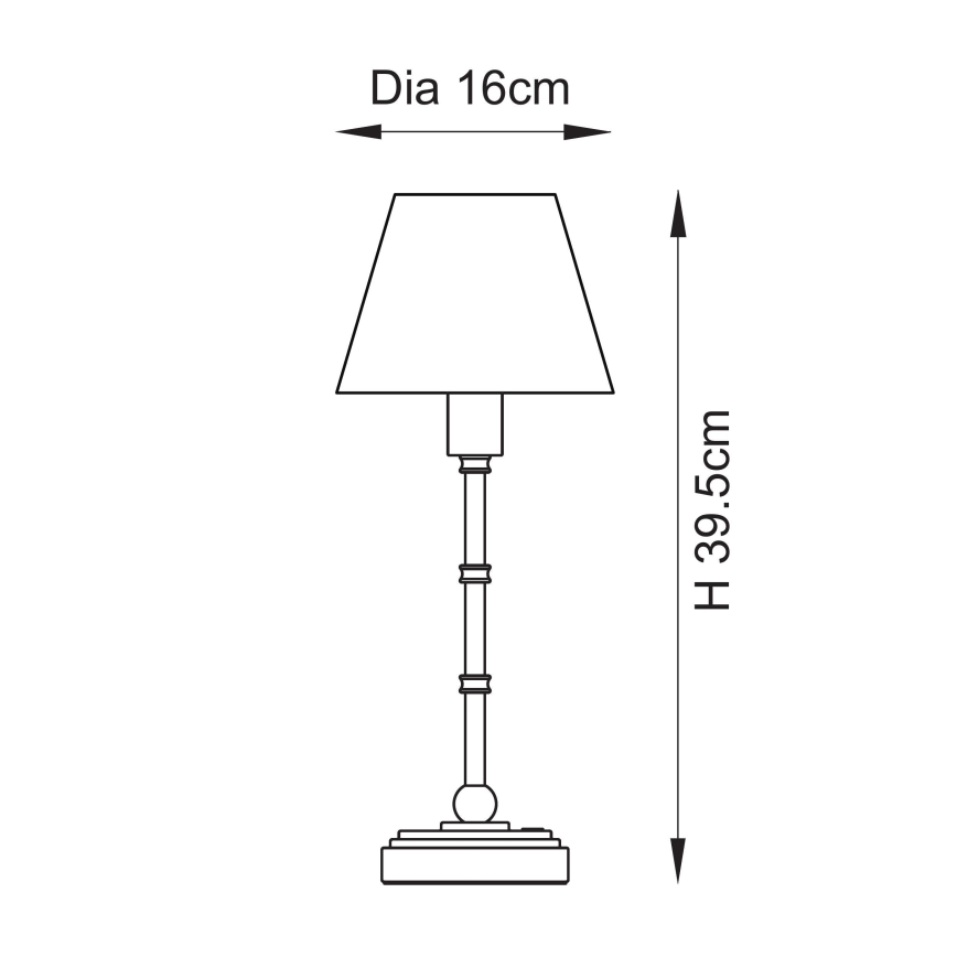 Endon 114796 - LED prigušiva punjiva stona lampa BURLEY LED/1,5W/5V 3600 mAh mesing/plava