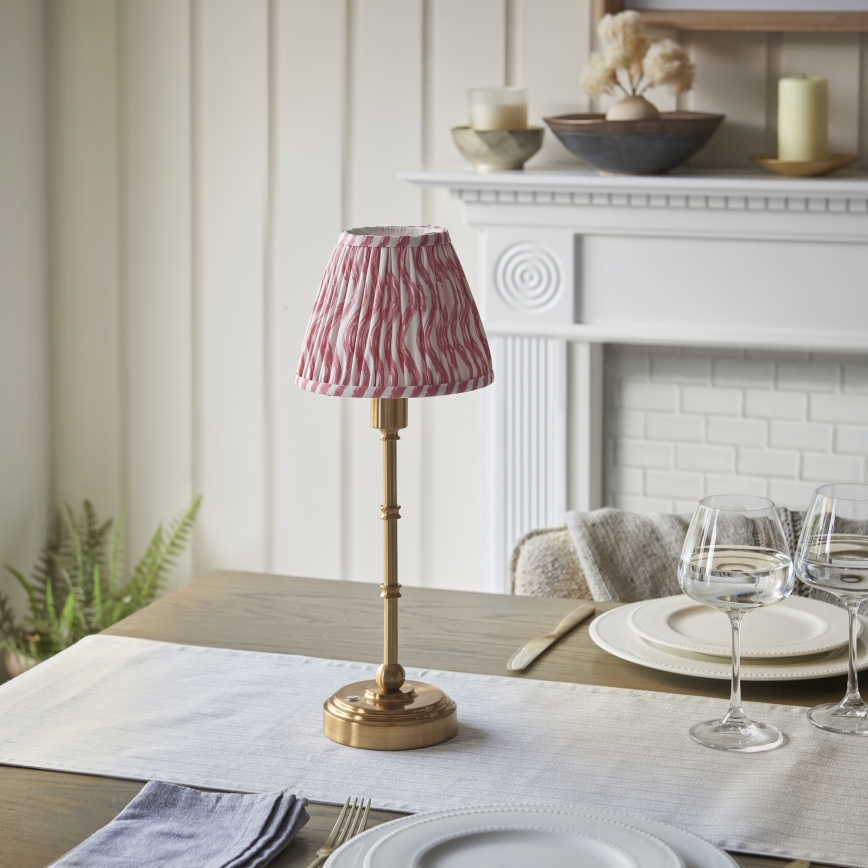 Endon 114804 - LED prigušiva punjiva stona lampa BURLEY LED/1,5W/5V 3600 mAh mesing/ružičasta