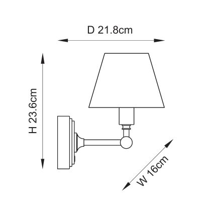 Endon 114817 - LED prigušiva punjiva zidna lampa BURLEY LED/1,5W/5V 3600 mAh mesing/ružičasta