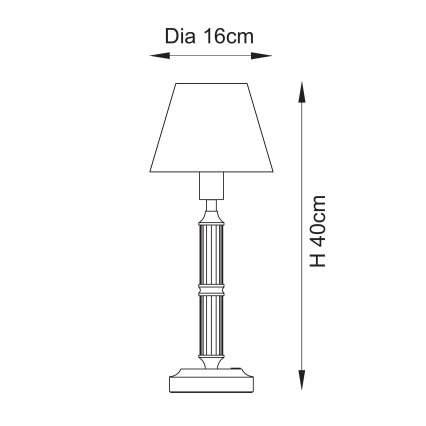 Endon 114846 - LED prigušiva punjiva stona lampa MORTON LED/1,5W/5V 3600 mAh mesing/plava
