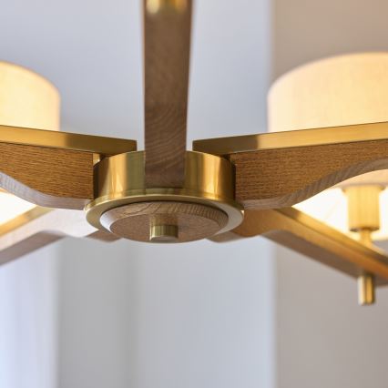 Endon 116994 - Luster na lancu HEATHCLIFF 5xE14/7W/230V mesing/jasen