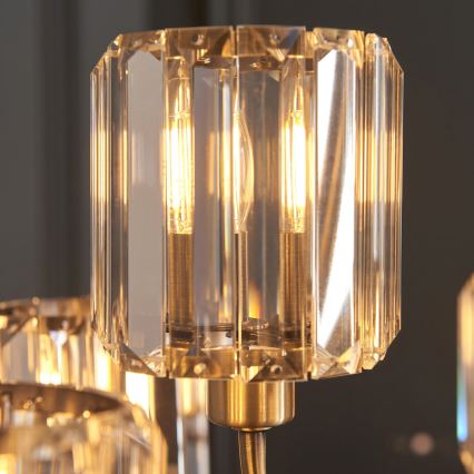 Endon 118934 - Luster na lancu BERENICE 9xE14/7W/230V zlatna