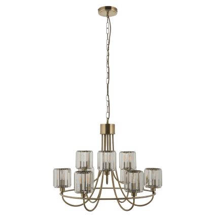 Endon 118934 - Luster na lancu BERENICE 9xE14/7W/230V zlatna