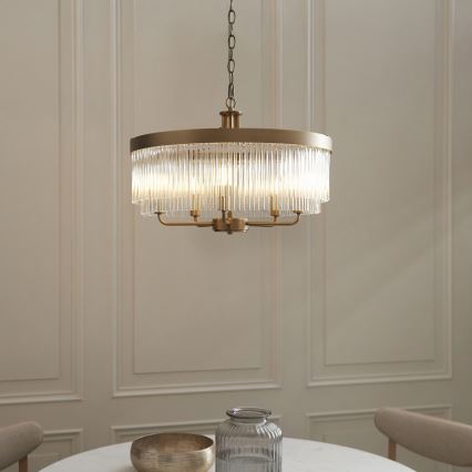 Endon 119110 - Luster na lancu CLERMONT 5xE14/6W/230V mesing