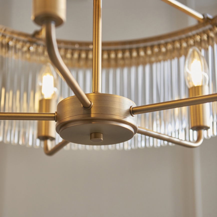Endon 119110 - Luster na lancu CLERMONT 5xE14/6W/230V mesing