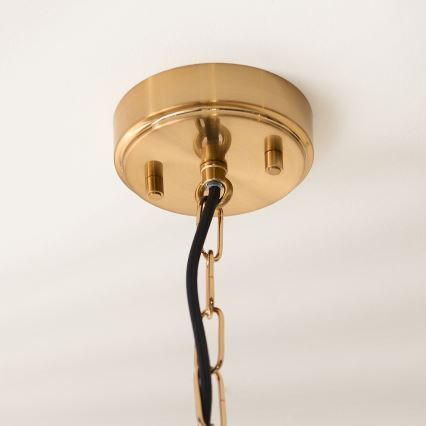Endon 119141 - Luster na lancu HAMMOND 1xE27/10W/230V 21,5x21,5 cm mesing