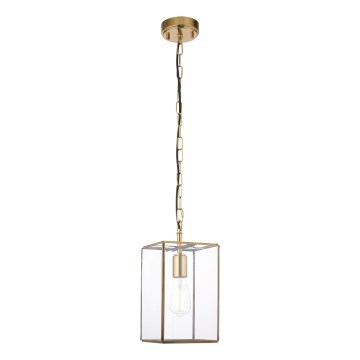 Endon 119142 - Luster na lancu HAMMOND 1xE27/10W/230V 17x17 cm mesing