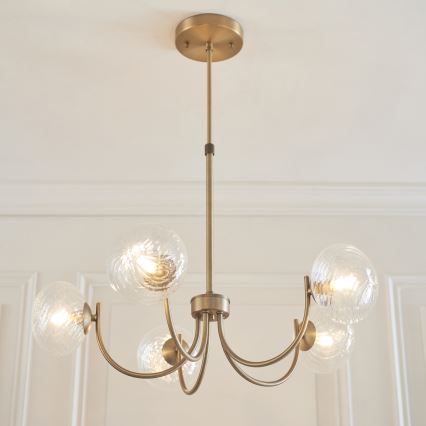 Endon 119210 - Luster na stalku HAGUE 5xG9/5W/230V mesing