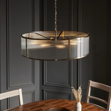 Endon 119455 - Luster na lancu RIDGETON 8xE14/7W/230V mat hrom