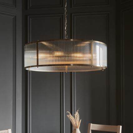 Endon 119455 - Luster na lancu RIDGETON 8xE14/7W/230V mesing