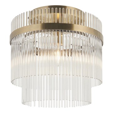 Endon 119492 - Plafonski luster MARIETTA 1xE27/10W/230V mesing/transparentno