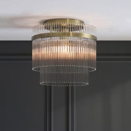 Endon 119492 - Plafonski luster MARIETTA 1xE27/10W/230V mesing/transparentno