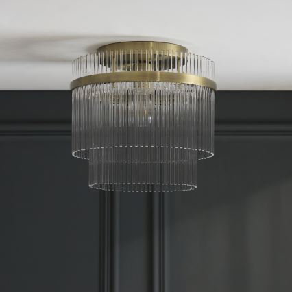 Endon 119492 - Plafonski luster MARIETTA 1xE27/10W/230V mesing/transparentno