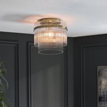 Endon 119492 - Plafonski luster MARIETTA 1xE27/10W/230V mesing/transparentno