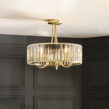Endon 119609 - Luster na šipci VISCONTI 3xE14/6W/230V mesing