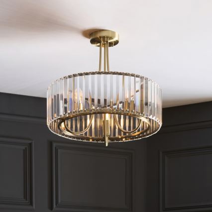Endon 119609 - Luster na šipci VISCONTI 3xE14/6W/230V mesing