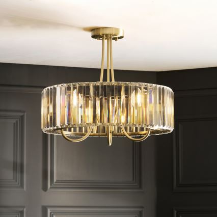 Endon 119609 - Luster na šipci VISCONTI 3xE14/6W/230V mesing