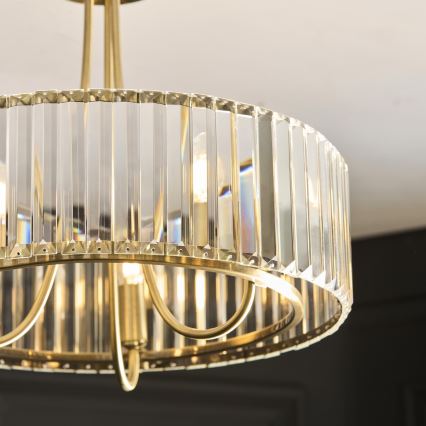 Endon 119609 - Luster na šipci VISCONTI 3xE14/6W/230V mesing