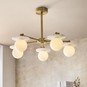 Endon 120037 - Luster na stalku CERCHIO 5xG9/5W/230V mesing