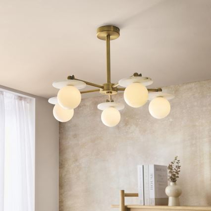 Endon 120037 - Luster na stalku CERCHIO 5xG9/5W/230V mesing