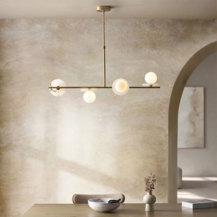 Endon 120038 - Luster na štapu CERCHIO 4xG9/5W/230V mesing