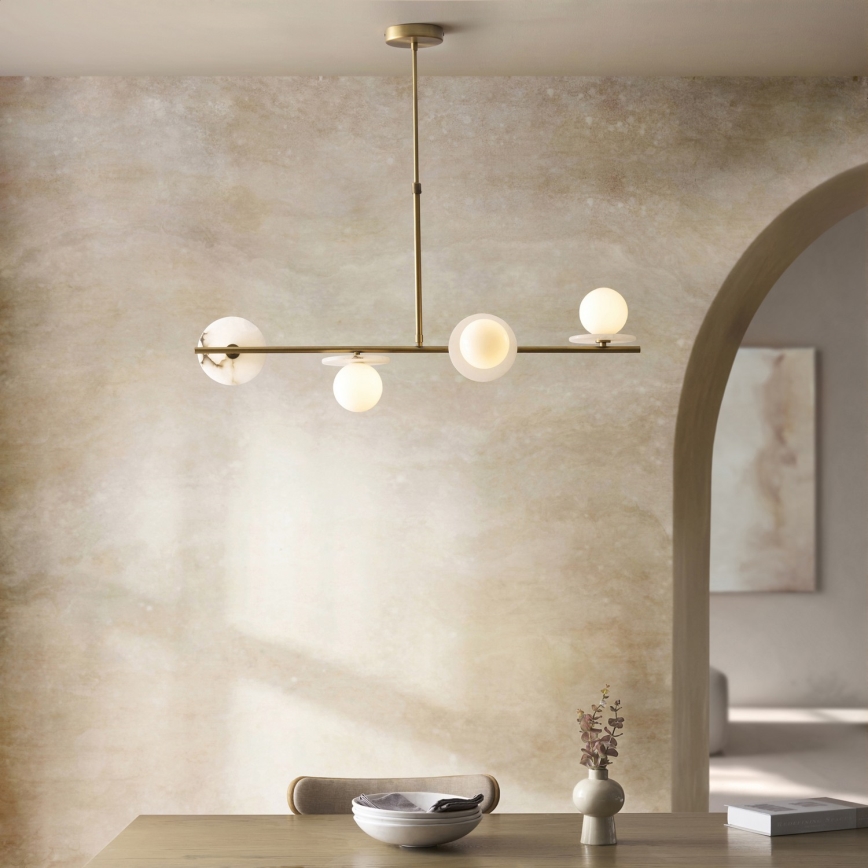 Endon 120038 - Luster na štapu CERCHIO 4xG9/5W/230V mesing