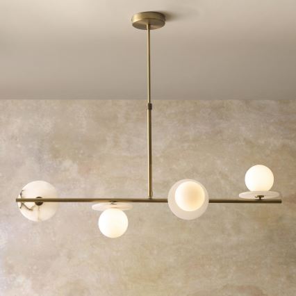 Endon 120038 - Luster na štapu CERCHIO 4xG9/5W/230V mesing