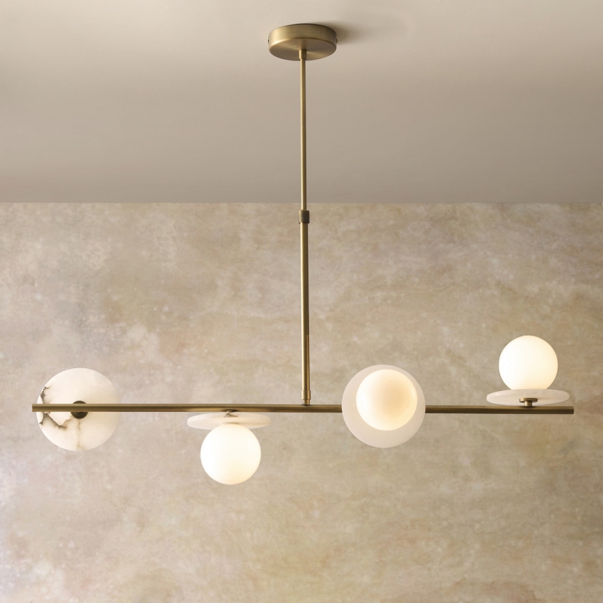 Endon 120038 - Luster na štapu CERCHIO 4xG9/5W/230V mesing