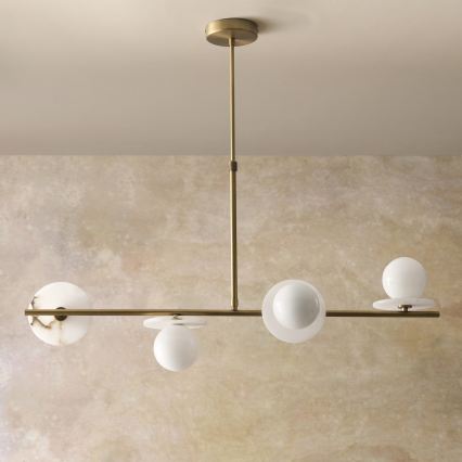 Endon 120038 - Luster na štapu CERCHIO 4xG9/5W/230V mesing