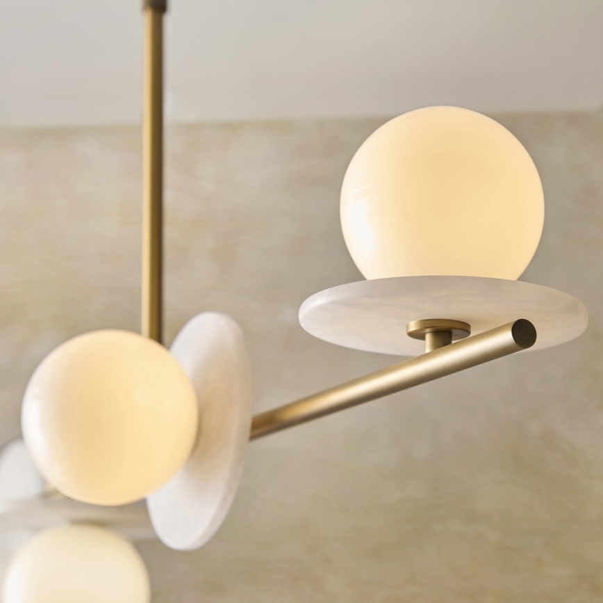 Endon 120038 - Luster na štapu CERCHIO 4xG9/5W/230V mesing