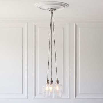 Endon 120644 - Luster na sajli 3xE27/10W/230V sjajni hrom