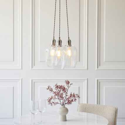 Endon 120644 - Luster na sajli 3xE27/10W/230V sjajni hrom