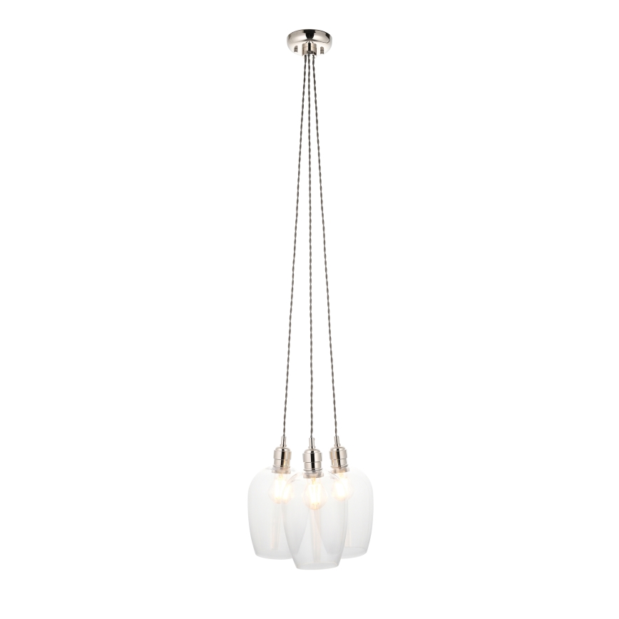 Endon 120644 - Luster na sajli 3xE27/10W/230V sjajni hrom