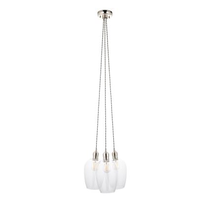 Endon 120644 - Luster na sajli 3xE27/10W/230V sjajni hrom