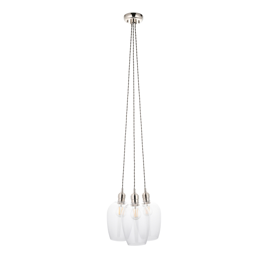 Endon 120644 - Luster na sajli 3xE27/10W/230V sjajni hrom
