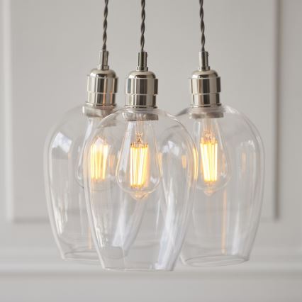 Endon 120644 - Luster na sajli 3xE27/10W/230V sjajni hrom
