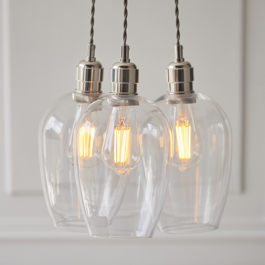 Endon 120644 - Luster na sajli 3xE27/10W/230V sjajni hrom