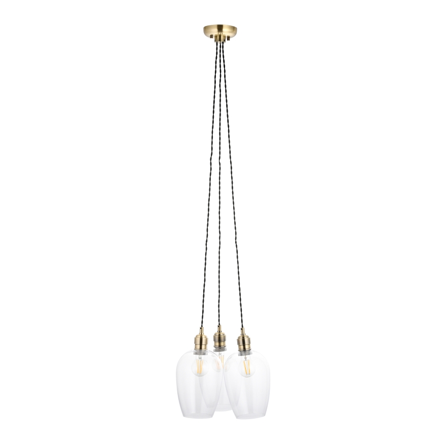 Endon 120648 - Luster na sajli 3xE27/10W/230V mesing
