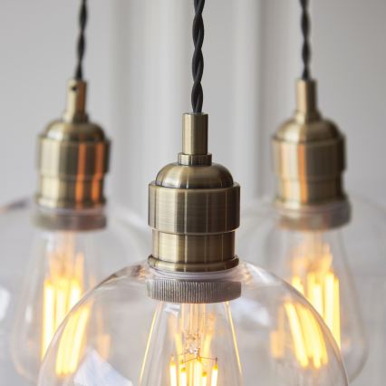 Endon 120648 - Luster na sajli 3xE27/10W/230V mesing