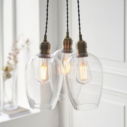 Endon 120648 - Luster na sajli 3xE27/10W/230V mesing