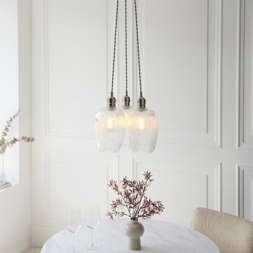Endon 120652 - Luster na sajli 3xE27/10W/230V sjajni hrom