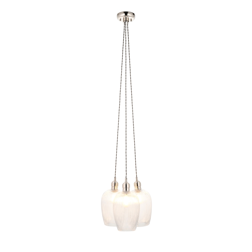 Endon 120652 - Luster na sajli 3xE27/10W/230V sjajni hrom