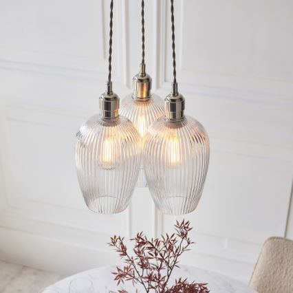 Endon 120652 - Luster na sajli 3xE27/10W/230V sjajni hrom