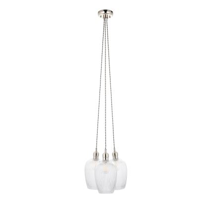 Endon 120652 - Luster na sajli 3xE27/10W/230V sjajni hrom