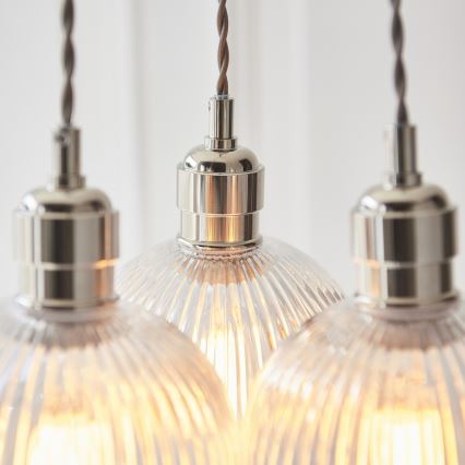 Endon 120652 - Luster na sajli 3xE27/10W/230V sjajni hrom
